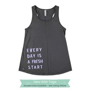 Ideology Charcoal Gray “Every Day Is a Fresh Start” Tank